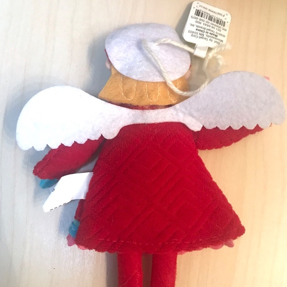 set of 4 Christmas Ornaments. 3 Metal spheres & 1 plush angel girl. NWT - Picture 6 of 6